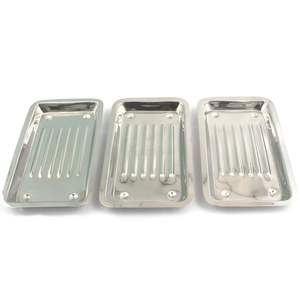 Plateau de Stérilisation pour Instruments Dentaires à Profil Plat, Boîte de Rangement pour Outils Chirurgicaux en Acier Inoxydable de Qualité Médicale - Product Image 1