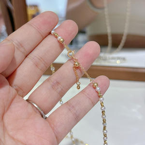 Collier exquis en perles d'eau douce naturelles 4-5 mm, plaqué or 14 carats, design polyvalent pour femmes au quotidien - Product Image 2