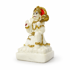 พระฮันมูนสีขาวทองพร้อมดาบ สำหรับบูชาที่บ้านและตกแต่งบ้าน - Product Image 3