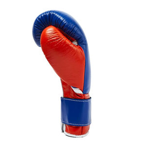 Premium Two-Tone Blue & Red Leather Boxing Gloves – Professional Training & Sparring Gloves - Product Image 1