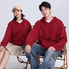 เสื้อฮู้ดดี้ผ้าฟลีซหนานุ่มแบบยูนิเซ็กซ์ พิมพ์โลโก้ได้ตามต้องการ ทรงโอเวอร์ไซส์ ไหล่ตก ทรงหลวม สวมหัว ผ้าคอตตอนผสม สไตล์สตรีทแวร์ - Product Image 3