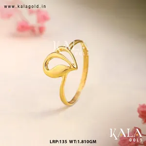 Minimalist <b>Plain</b> 18K Solid Gold Women's Lightweight Romantic Finger <b>Ring</b> for Weddings Parties Anniversaries Engagements or Gifts - Product Image 2