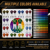 Ensemble complet d'uniformes de baseball pour adultes unisexe – Maillot et pantalon personnalisés, vente en gros pour équipes, manches courtes, antibactérien, 100 % sublimé
