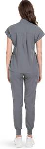 Conjunto de Uniforme Médico de Algodón Elástico Cómodo, Uniformes de Enfermera y Doctor, Pantalones Quirúrgicos Unisex, Top con Cuello en V, Logotipo Personalizado - Product Image 3