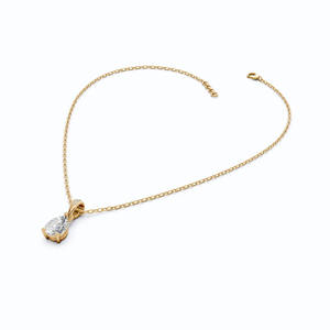 Colgante de Joyería de Moda con Diamante Cultivado en Laboratorio, Corte Pera de 0.50 Quilates en Oro Sólido de 14K, Regalo de Aniversario - Product Image 4