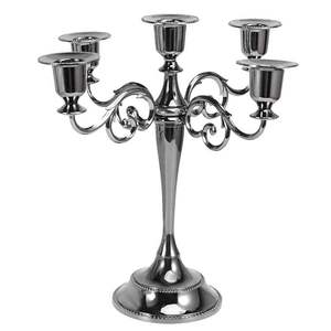 Premium Stainless Steel 4 Arm <b>Candle</b> Holder Decorative Candelabra for Dining Table and Home At <b>Cheap</b> Price - Product Image 2