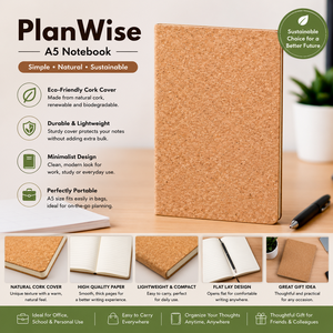 <b>A5</b> Elastic Band <b>Notebook</b> PU Leather Journal Fabric Cover Strap Logbook Portable for Office Meeting Travel - Product Image 6