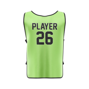 Maillots d'entraînement de football personnalisés pour hommes grandes tailles, sans manches, 100 % polyester, anti-humidité, respirants, avec logo frontal - Product Image 3