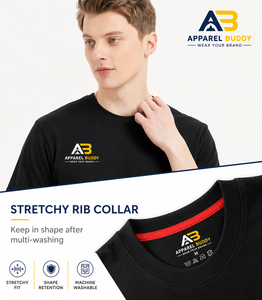 Camiseta de Manga Corta Casual para Hombre, Marca AMY, 100% Algodón, Corte Regular, Lisa, con Logotipo Personalizado al por Mayor - Product Image 6