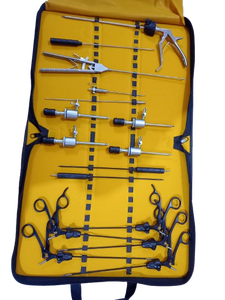 Kit de 10 piezas de instrumentos laparoscópicos para cirugía con trocartes, pinzas, portaagujas y tijeras, herramientas para cirugía mínimamente invasiva - Product Image 1