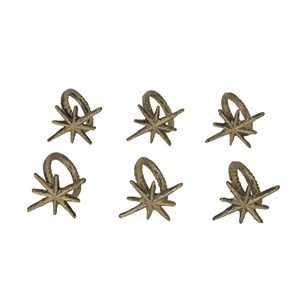 Elegantes Anillos para Servilletas con Diseño de Estrella Dorada Antigua, Decoración Rústica de Hierro Fundido para Mesa, Porta Servilletas de Lujo con Estrella del Norte Dorada Vintage - Product Image 3