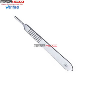 Lames chirurgicales stériles # 15C avec manche de scalpel BP # 3 instruments chirurgicaux de précision pour ORL en acier inoxydable allemand - Product Image 4