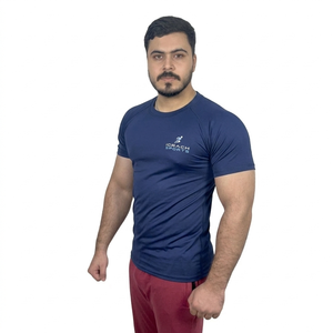 เสื้อรัดกล้ามเนื้อผู้ชาย โพลีเอสเตอร์ สำหรับออกกำลังกาย ฟิตเนส แขนสั้น ป้องกันแสงแดด - Product Image 5