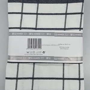 畅销100棉格子设计厨房毛巾清洁用途定制标志印刷可用