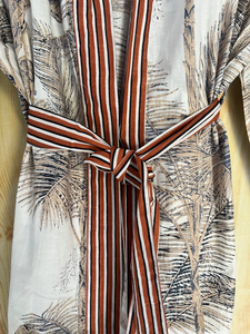 Bata Kimono de Algodón 100% Tejido con Estampado de Dibujos Animados para Mujer, Camisón de Verano Hecho a Mano ODM con Cuello en V, Cintura Elástica y Largo hasta la Rodilla - Product Image 4