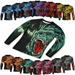 Rashguard Deportivo Casual para BJJ, Running y Entrenamiento, Venta al por Mayor, Calidad Premium, Material de Compresión en Poliéster y Spandex, Sublimado - Product Image 1