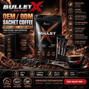 <b>Instant</b> Slim Bitter <b>Coffee</b> Mix with MCT Oil Fiber Creme Premium Arabica <b>Coffee</b> Weight Management Energy Drink 15 <b>Sachets</b> OEM ODM - Product Image 1