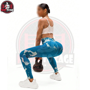 Leggings Deportivos de Yoga de Cintura Alta con Efecto Scrunch, Tie Dye, Sin Costuras, Anti-Sentadillas, Control de Abdomen y Alta Elasticidad - Product Image 6