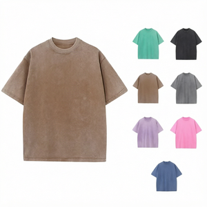 Camiseta Oversize Vintage con Logo Personalizado, 100% Algodón Pesado, Estilo Desgastado, Unisex, Casual, Streetwear - Product Image 1