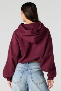 เสื้อฮู้ดโอเวอร์ไซส์สีกรมท่าล้วน ยูนิเซ็กส์ สำหรับฤดูใบไม้ร่วง ผลิตจากผ้าฝ้ายเฟรนช์เทอร์รี่ 100% ดีไซน์ระบาย ตกแต่งด้วยลายพิมพ์ดิจิทัล เป็นมิตรต่อสิ่งแวดล้อม - Product Image 5