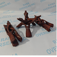 Support trépied pliable en bois écologique pour espaces de méditation, base en cristal, support pour coquillages naturels, sculpté à la main par un artisan