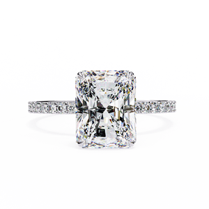 3.00ct Radiant Lab Grown Diamond E VSS 925 <b>Silver</b> Gold Plated IGI Certified Luxury <b>Solitaire</b> Engagement <b>Ring</b> Anniversary Gift - Product Image 1
