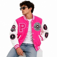 Veste de baseball Letterman en toile noire, style bomber long d'hiver, inspirée du style universitaire, streetwear