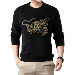 Premium Cotton Blended Casual Crew Neck <b>Pullover</b> <b>Men</b> Rhinestone Sweat Shirts Soft Fleece Everyday Wear <b>Men</b> Rhinestone Sweat Shir - Product Image 1