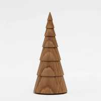 Ensemble de décorations d'arbre en cônes de bois, brun naturel, à plusieurs niveaux, pour table, pour fêtes, durable et écologique