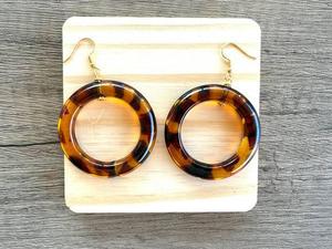 Pendientes Colgantes de Resina Estilo Bohemio, Accesorios de Moda Hechos a Mano para Mujer con Combinaciones de Colores Artísticas - Product Image 6