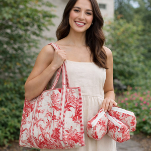 Aesthetic Canvas Tote <b>Bag</b> Quilted <b>Boho</b> Style Reusable Eco Friendly Vintage Style Handmade Sustainable Shoulder Strap - Product Image 3