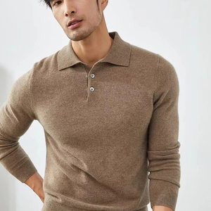Pull en cachemire 100% pure laine pour homme, col polo, tricoté, automne-hiver, nouveau modèle chaud, édition coréenne, veste tendance - Product Image 5