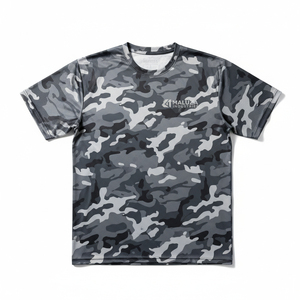 T-shirt de chasse pour homme avec logo personnalisé, camouflage numérique sublimé, haute élasticité, pour le camping et l'alpinisme - Product Image 1