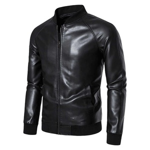 Veste en cuir PU pour moto, design personnalisé OEM, mode automne-hiver, veste en cuir noir pour homme, veste d'affaires, 2026 - Product Image 4