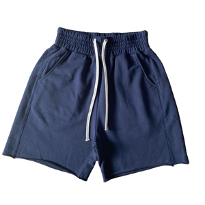 Shorts décontractés tendance pour hommes 100% coton molleton style streetwear Shorts pour hommes Coupe ample Vêtement décontracté Couleur unie Respirant - Product Image 3