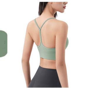 Soutien-gorge d'entraînement uni de qualité supérieure, respirant, confortable, extensible, sans coutures, doux et durable pour le fitness - Product Image 6