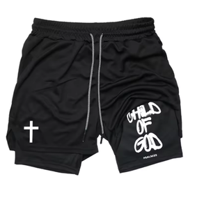 Pantalones cortos para correr 2 en 1 para hombre, pantalones cortos de secado rápido para entrenamiento en el gimnasio con bolsillo para teléfono - Product Image 6