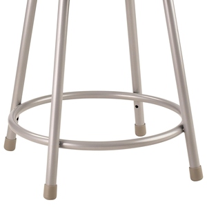 National Public Seating 6200 Series Heavy Duty PU <b>Leather</b> bar <b>Stool</b> Gray Enamel Finish Hardboard Seat Inset Contemporary Modern - Product Image 5