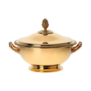 Calentador de Alimentos de Acero Inoxidable con Acabado de Cobre Martillado de Alta Calidad, con Tapa, para Servicio de Buffet en Hoteles - Product Image 2