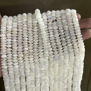 Perles rondes lisses en pierre de lune arc-en-ciel naturelle, brins de 16 pouces, 8 mm, 9 mm, perles de pierre de lune naturelle pour la fabrication de bijoux, en gros - Product Image 1