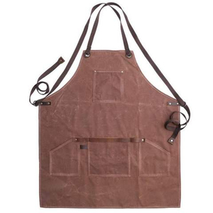 Unisex Faux Leather <b>Waterproof</b> <b>Work</b> Apron Dust Proof Adjustable Crossback Utility Workshop Coverall Multi Pocket Workwear - Product Image 5