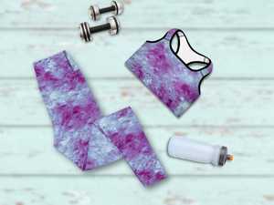 Prix de gros Ensemble 3 pièces pour femme : Soutien-gorge de sport à maintien élevé, Leggings et Crop Top, sans couture, motif camouflage, pour Yoga et Gym - Product Image 2