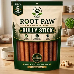 ROOT PAW บูลลี่สติ๊ก ขนมสุนัข ขนาด 6 นิ้ว 6 ชิ้น เนื้อวัวธรรมชาติพรีเมียม แคลอรีต่ำ ปราศจากธัญพืช บรรจุกล่อง สำหรับสุนัข - Product Image 6