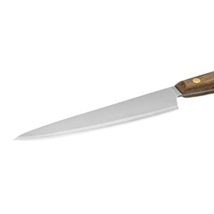 Cuchillos Multiusos Plateados con Mango de Madera Marrón, Hoja Recta con Punta Afilada y Remaches Metálicos para Cocina, Frutas y Verduras - Product Image 4