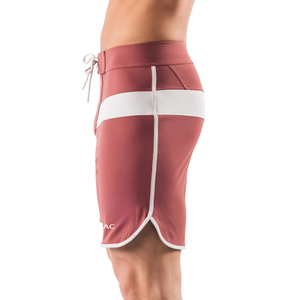 <b>Mens</b> Burgundy Quick Dry Breathable Polyester/Cotton Swim <b>Trunks</b> Elastic Waist Drawstring Casual Summer Vacation Wear - Product Image 5