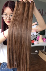 วิกผมลูกไม้แท้แบบชาวเวียดนาม100% ผมยาวถึงสองชั้นสีน้ำตาลเข้ม - Product Image 2