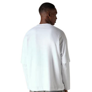 T-shirt en coton oversize pour homme, logo minimaliste sur la poitrine, streetwear, manches courtes, décontracté, mode, vente en gros, OEM, usine personnalisée - Product Image 1