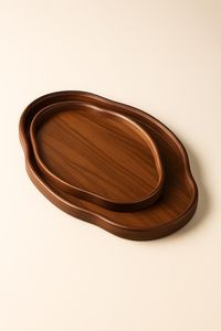 Modern Eco-Friendly Wooden Serving <b>Tray</b> <b>Handles</b> Rectangle Shape Customizable for Home Hotels Handmade Polished Finish - Product Image 4