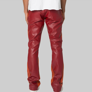 Pantalon en cuir véritable pour homme, qualité supérieure, respirant, couleur rouge, meilleur prix. - Product Image 4