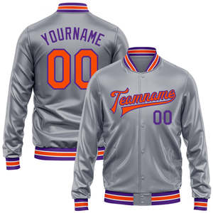 Custom Pink Varsity <b>Jacket</b> <b>Men</b> Plus Size Preppy Style Heat Transfer Printing <b>Letter</b> Pattern Turn-down Collar Regular Sleeve - Product Image 1